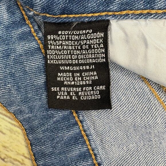 Madden NYC Countrycore Y2K Going Out Festival Ruffle Denim Mini Skirt Womens L - Picture 7 of 8